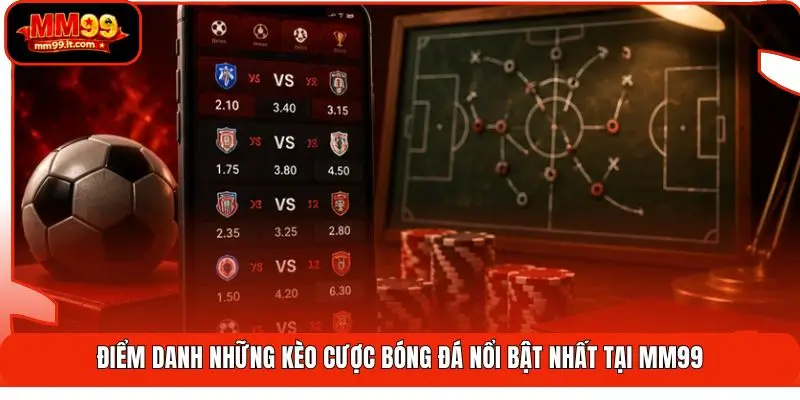 Điểm danh những kèo cược bóng đá nổi bật nhất tại MM99