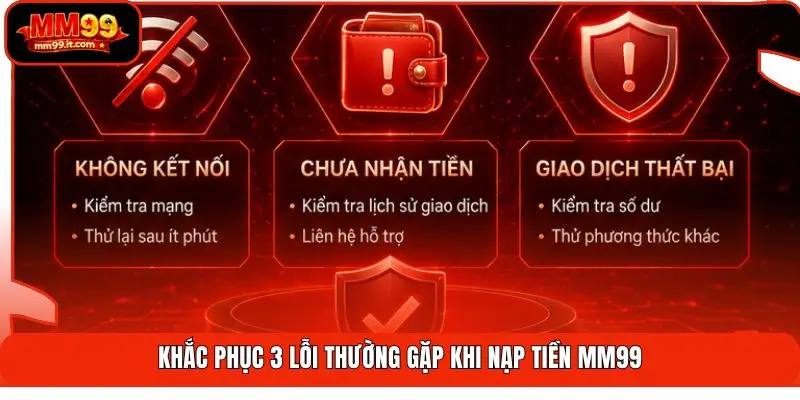 Khắc phục 3 lỗi thường gặp khi nạp tiền MM99